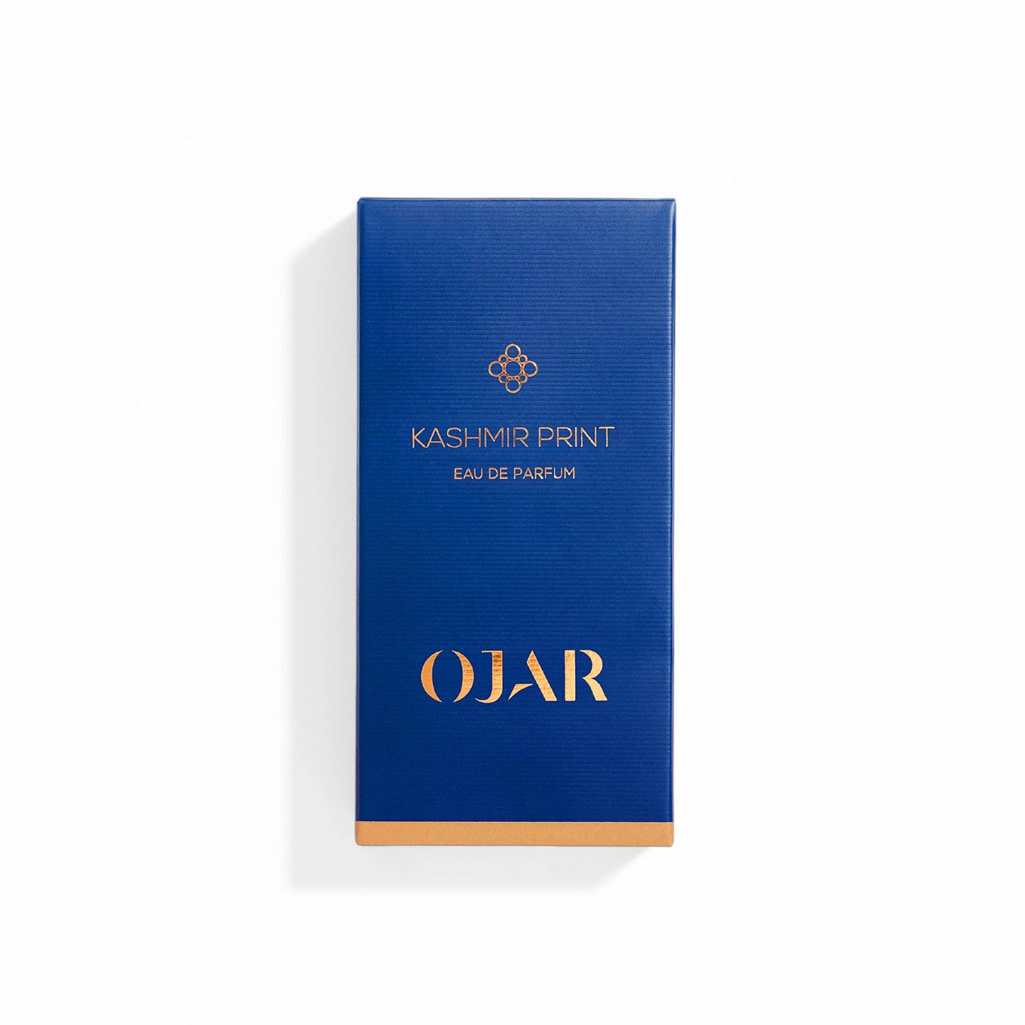 Blue OJAR Kashmir Print Eau de Parfum 15ML packaging on a white background