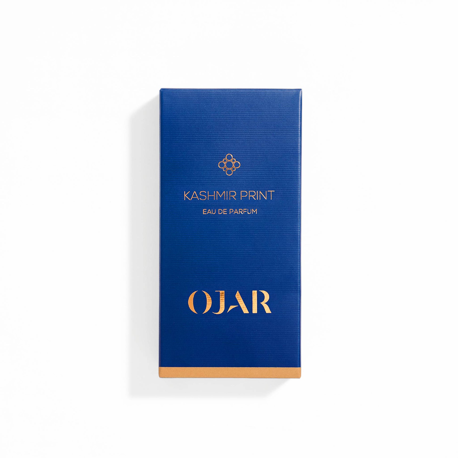 Blue OJAR Kashmir Print Eau de Parfum 15ML packaging on a white background