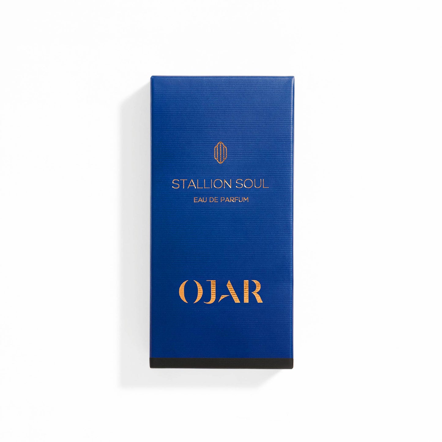 Blue box of Ojar Stallion Soul Eau de Parfum in 15ml on a white background