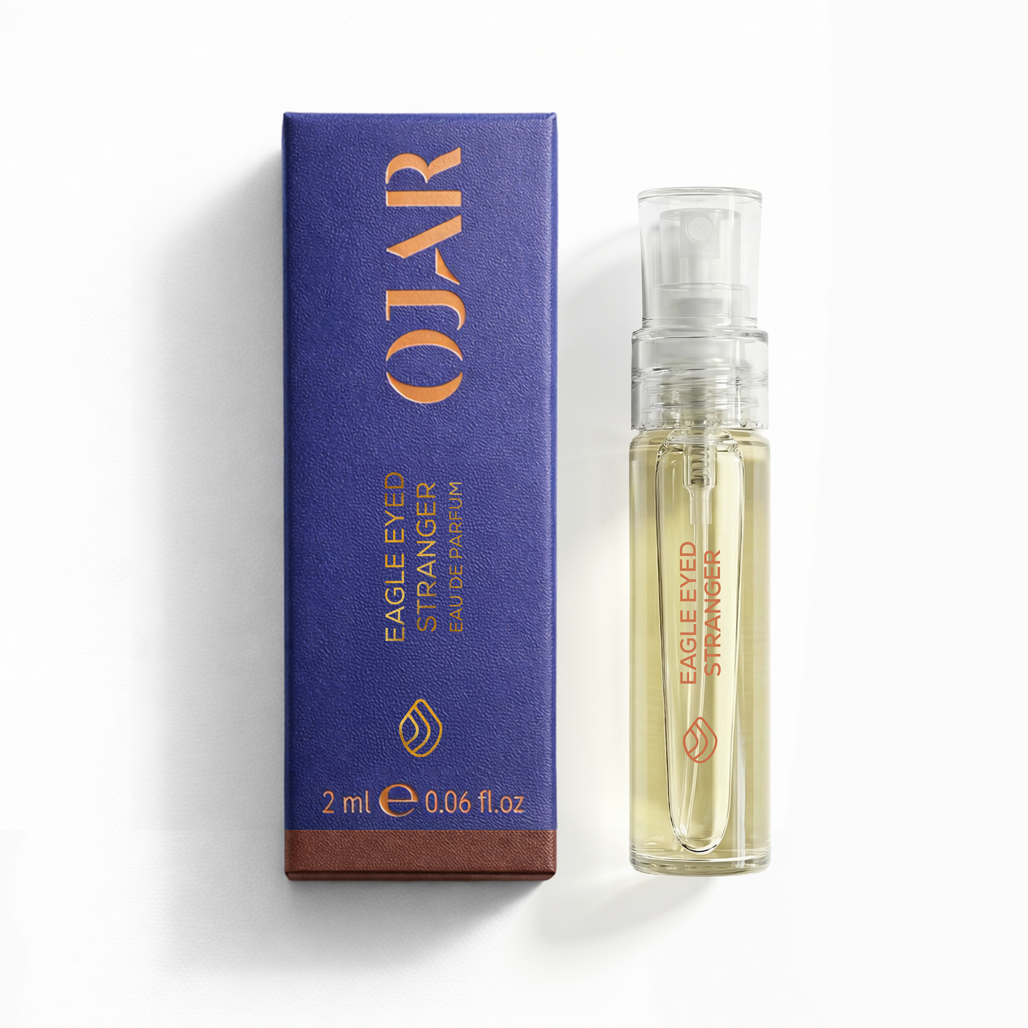 OJAR Eagle Eyed Stranger EDP 2ML perfume bottle and packaging on a white background
